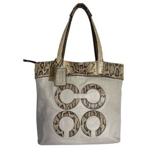 Coach Audrey Python Slim Tote